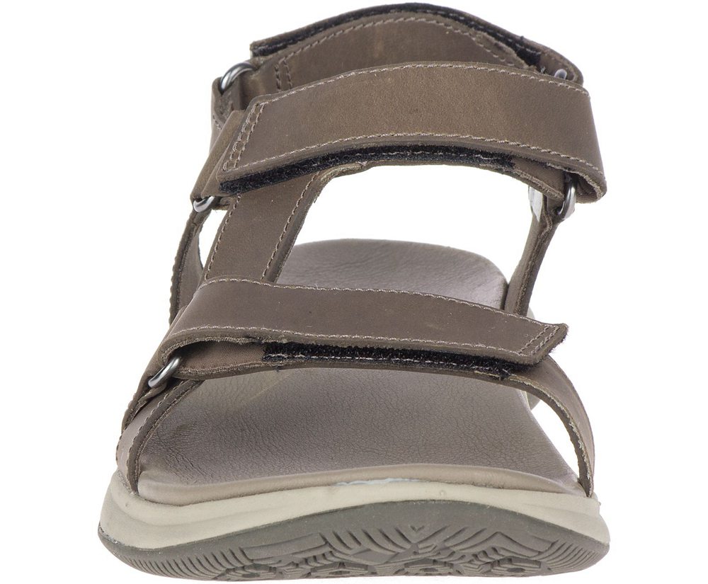 Merrell Sandals Brown - Tideriser Luna Convert Leather - Womens 10SOJQFAE